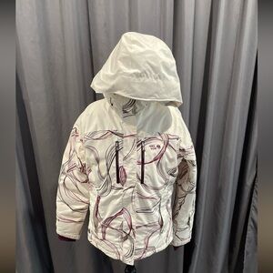 Mountain hardware down puffer jacket with hood women’s medium